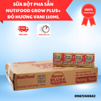 Sữa Bột Pha Sẵn Nutifood Grow Plus+ Đỏ Hương Vani Thùng 48 Hộp x 110ml (Cho trẻ suy dinh dưỡng, thấp còi)