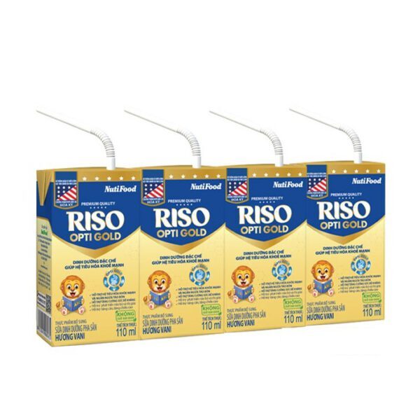 Sữa bột pha sẵn Riso Opti Gold 110ml - Thùng 48 hộp