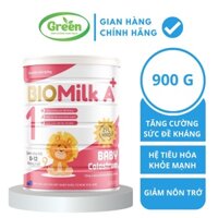 Sữa bột phát triển não bộ và thị giác Green Milk Bio Baby 900g, 400gr Date 2025 cho trẻ từ 0-12 tuổi