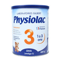 Sữa bột Physiolac số 3 400g New cho bé từ 1-3 tuổi