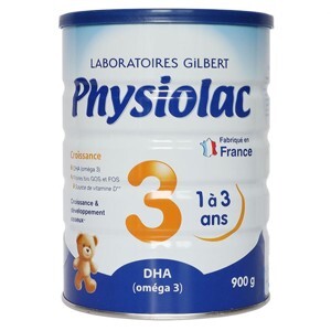 Sữa bột Physiolac Croissance số 3 - hộp 900g (dành cho trẻ từ 1 - 3 tuổi)