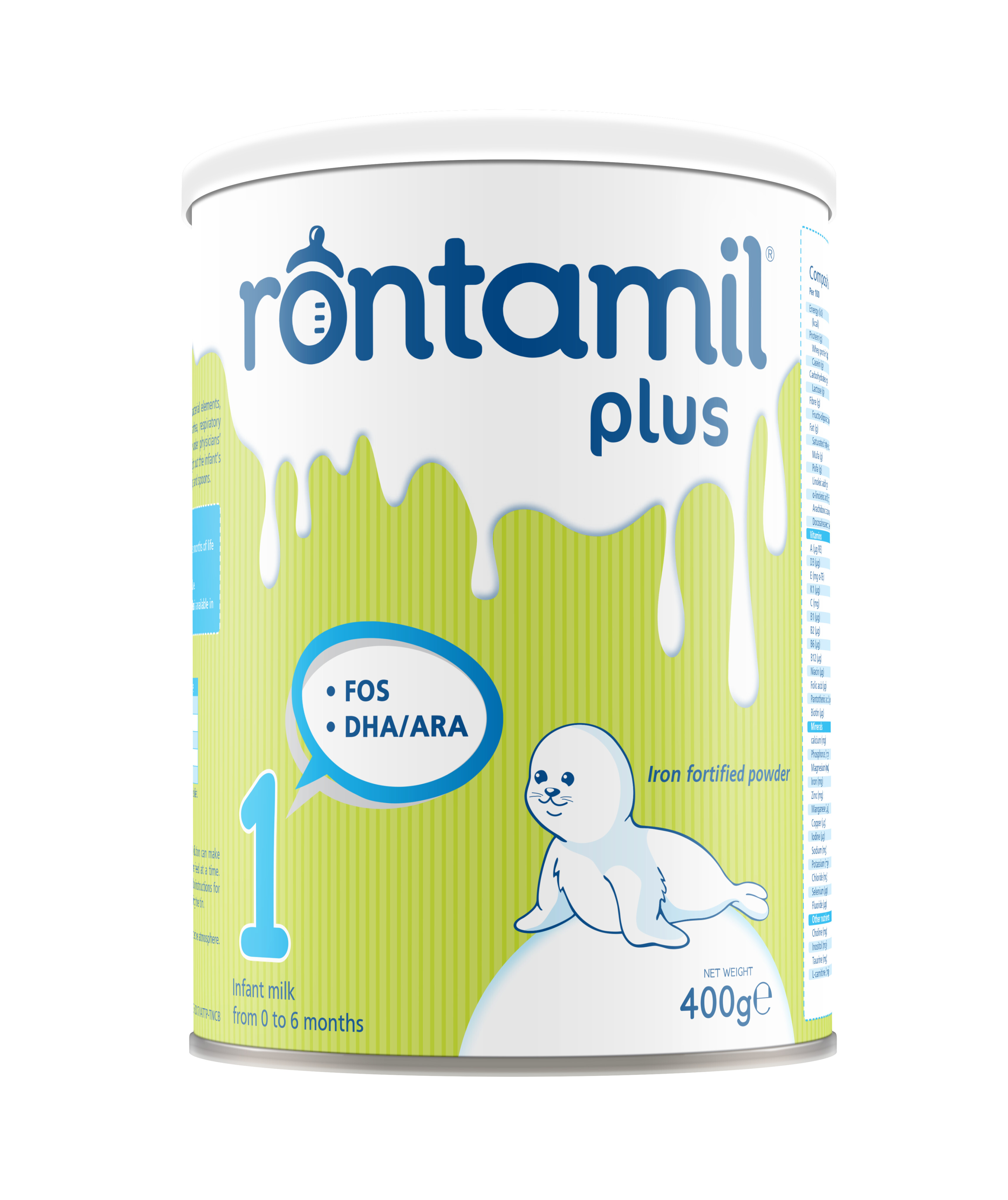 Sữa bột Rontamil Plus 1 - 400g (dành cho trẻ từ 0-6 tháng)