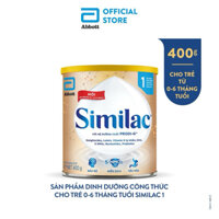 Sữa bột Similac 5G IQ HMO lon 400gr dành cho bé 0-6 tháng