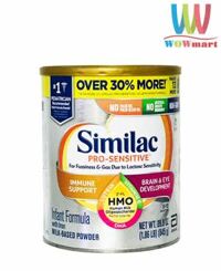Sữa bột Similac cho trẻ hay nôn trớ Similac Pro-Sensitive Opti-GRO HMO 845g (Lon thiếc)