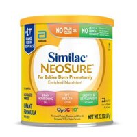 Sữa Bột Similac Neosure Nội Địa Mỹ Cho Bé Nhẹ Cân Sinh Non Thiếu Tháng 0-12 Tháng Hộp 371g