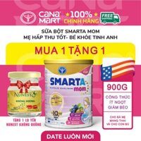 Sữa Bột SMARTA MOM Nutricare Ít Ngọt Tăng Cường Đề Kháng Cho Thai Kỳ Hấp Thu Dưỡng Chất Mẹ Bầu 900G