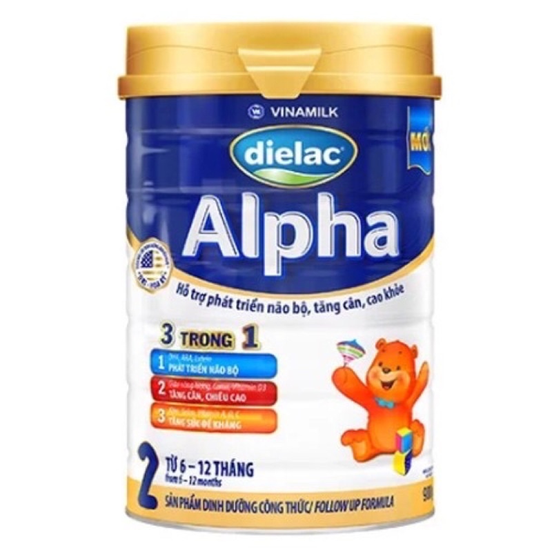 Sữa bột Dielac Alpha Step 2 - hộp 400g (hộp thiếc dành cho trẻ từ 6 - 12 tháng)