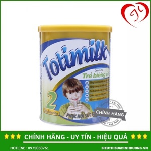 Sữa bột tăng khả năng miễn dịch cho trẻ Totimilk 2 - 900g (dành cho trẻ từ 3 tuổi trở lên)