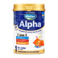Sữa bột trẻ em Dielac Alpha 1 (0-6 tháng) Hộp thiếc 900g - Sữa bột Vinamilk Dielac Alpha