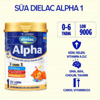 Sữa bột Vinamilk Dielac Alpha 1 - 2 - 3 - 4  - Hộp thiếc 900g
