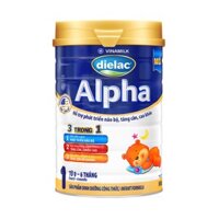 Sữa bột Vinamilk Dielac Alpha 1 - Hộp thiếc 900g (cho bé từ 0 - 6 tháng tuổi) - Sữa cho trẻ sơ sinh hỗ trợ phát triển não bộ, tăng cân chiều cao, tăng sức đề kháng