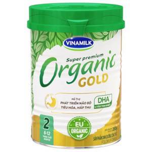 Sữa bột Vinamilk Organic Gold số 2 - 350g, dành cho trẻ từ 6-12 tháng