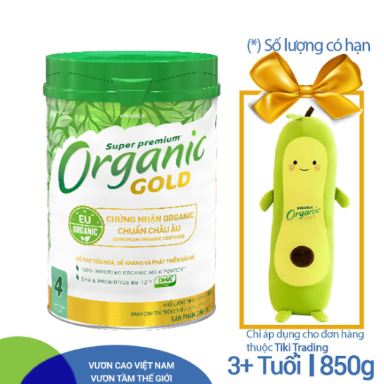 Sữa bột Vinamilk Organic Gold số 3 - 850g, dành cho trẻ từ 1-2 tuổi
