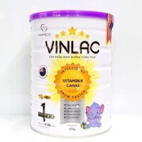 Sữa bột Vinlac 1 (dành cho trẻ cần tăng cân biếng ăn) lon 900g date 2023