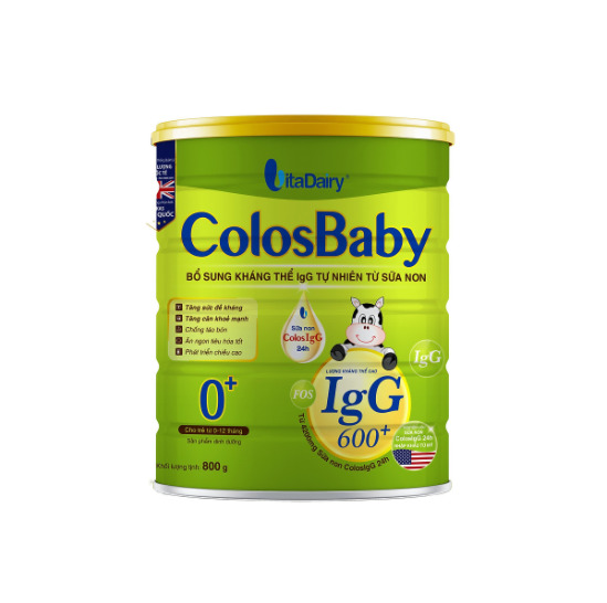 Sữa bột VitaDairy ColosBaby 600 LgG 0+ - hộp 800g (dành cho trẻ từ 0-12 tháng tuổi)