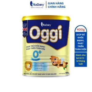 Sữa bột VitaDairy Oggi 0+ - 400g (dành cho bé từ 0-12 tháng tuổi)