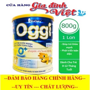 Sữa bột VitaDairy Oggi 0+ - 800g (dành cho bé từ 0-12 tháng tuổi)