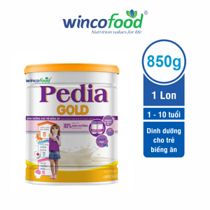 Sữa bột Wincofood Pedia Gold 900g chăm sóc trẻ biếng ăn 1 - 10 tuổi