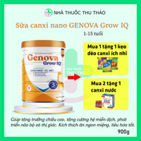 Sữa canxi nano phát triển chiều cao cho bé Genova Grow IQ 900g - Phát triển toàn diện.
