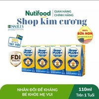 [SỮA CHO TRẺ CHẬM TĂNG CÂN] Thùng 48 hộp 110ml Sữa bột pha sẵn Nutifood Grow plus Sữa non (Vàng)