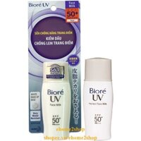 Sữa Chống Nắng 30ml Biore Trắng Mịn Giảm Nhờn Spf50+/Pa+++ shopee.vn/ehome2shop.