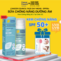 Sữa Chống Nắng Cancer Council Face Day Wear Fluid Matte SPF50+ 50ml, Lành Tính, Dành Cho Da Nhạy Cảm Và Mụn