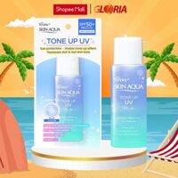Sữa Chống Nắng Cho Da Vàng, Khuyết Điểm Đỏ Sunplay Skin Aqua Tone Up UV Milk BLUE SPF 50+ PA++++ 50g