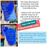SỮA CHỐNG NẮNG NẮNG KHÁNG 80 PHÚT  CHO MẶT & BODY  Shiseido Expert Sun Protector Lotion SPF 50+ UVA   150g