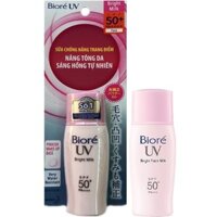 Sữa chống nắng sáng hồng mịn màng Biore UV Bright Face Milk SPF 50+/PA++++ 30ml