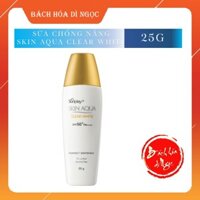 Sữa Chống Nắng Skin Aqua Clear White 25g SPF 50+ PA++++ dưỡng trắng da hằng ngày