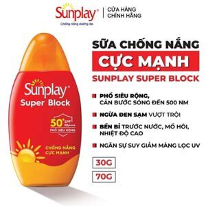 Sữa Chống Nắng Rohto Sunplay Super Block SPF 81PA+++ 30g