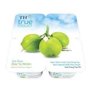 Sữa chua ăn TH True Milk dừa 100g (Lốc 4)