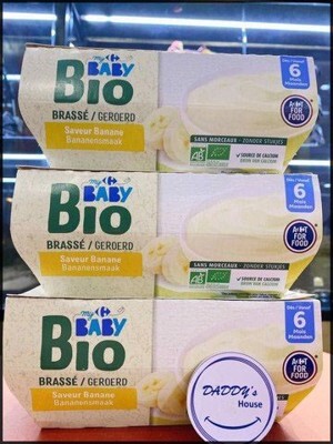 Sữa chua Baby Bio chuối 6m+ (4 x 100