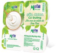 Sữa chua Có Đường Mộc Châu Lóc 4 hủ 100g