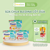 Sữa chua cốt dừa Bledina Brasses thuần chay cho bé dị ứng đạm bò hương vị hoa quả tự nhiên hàng Pháp