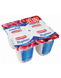 Sữa chua Ehrmann 0.1% béo vị táo, mâm xôi vỉ 4*100g