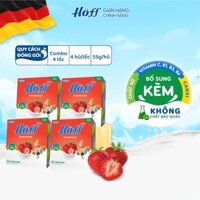 Sữa chua hoa quả Hoff vị DÂU TÂY cho bé từ 6 tháng tuổi, bổ sung men lợi khuẩn, tốt cho tiêu hóa - 4 LỐC (16 hộp x 55g)