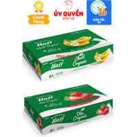Sữa chua Hoff Organic Chuối, Dâu, Thùng 48 hộp x 55g ăn dặm cho bé 6 tháng+bổ sung Canxi, D3, 18 Axit Amin - Date 2025