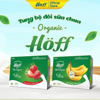Sữa Chua Hoff Vị Chuối Dâu  Organic Hoff lốc 6 hộp x 55g cho bé ăn dặm