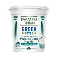 Sữa Chua Hy Lạp Bổ Sung Protein, Greek Style All Natural Yogurt, High Protein 16g (500g) - FARMERS UNION