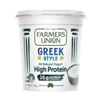 Sữa chua Hy Lạp bổ sung Protein, ít béo - Farmers Union Greek Style Yogurt No Fat 500g