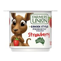 Sữa Chua Hy Lạp Dâu, Greek Style Probiotic Yogurt, Strawberry (90g) - FARMERS UNION