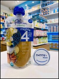 Sữa chua hy lạp, lê, việt quất, bơ và granola Plum Organic (113g)