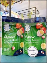 Sữa chua khô Gerber Organic Yogurt Melts dâu & chuối (28g)