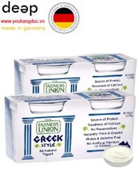 Sữa chua nguyên chất Greek Farmers Union (Lốc 2x140gr/280gr) DEEP41 www.yeuhangduc.vn sẵn sàng cho bạn