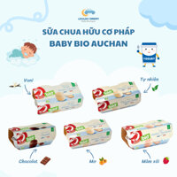 Sữa chua phô mai Baby Bio Auchan hữu cơ Pháp ăn dặm cho bé từ 6 tháng tuổi