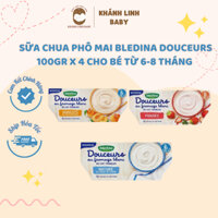 SỮA CHUA PHÔ MAI BLEDINA DOUCEURS 100gr x 4 CHO BÉ TỪ 6-8 THÁNG