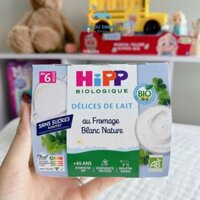 Sữa chua phô mai HIPP hữu cơ Pháp cho bé từ 6 tháng tuổi
