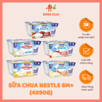 Sữa Chua/ Sữa Chua Phô Mai/ Sữa Chua Dừa Nestle 6M+ (4x90g)