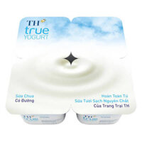 Sữa chua TH true Yogurt có đường 100g (vỉ 4 hộp)